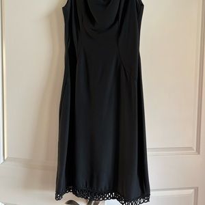Black size 4 formal black knee length dress.